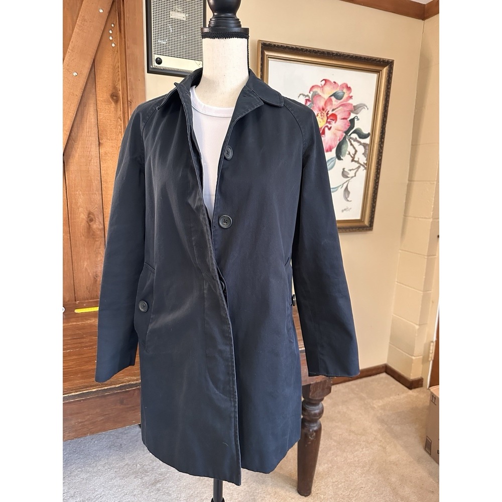 Vintage Banana Republic Women Classic Trench Coat - Size S - Black